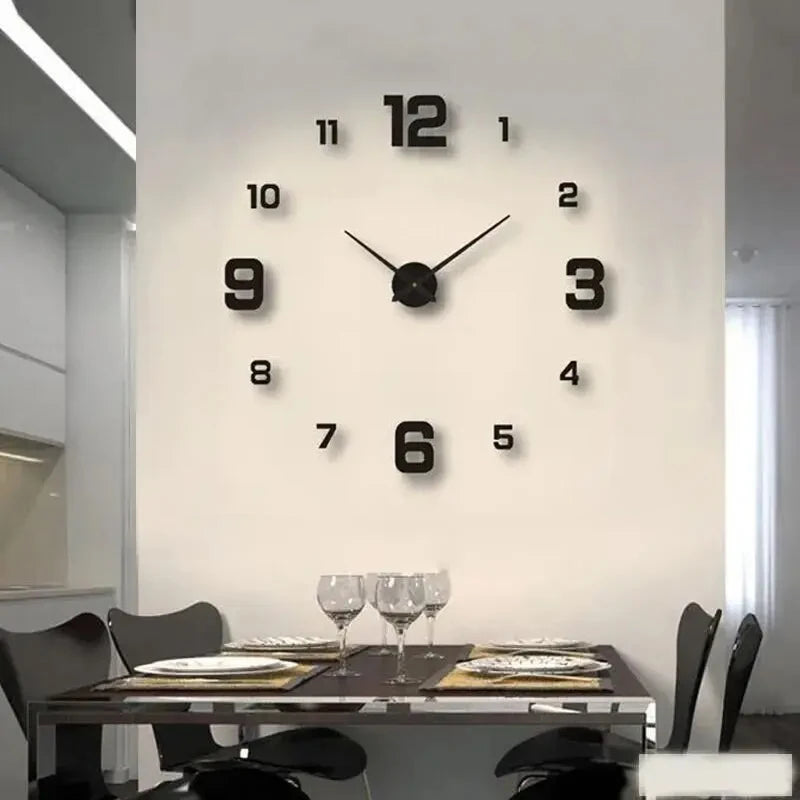 Frameless Wall Clock- Wall Decal