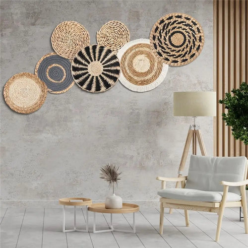 7PCS Boho Wall Baskets Seagrass Rattan Wicker Wall Decor