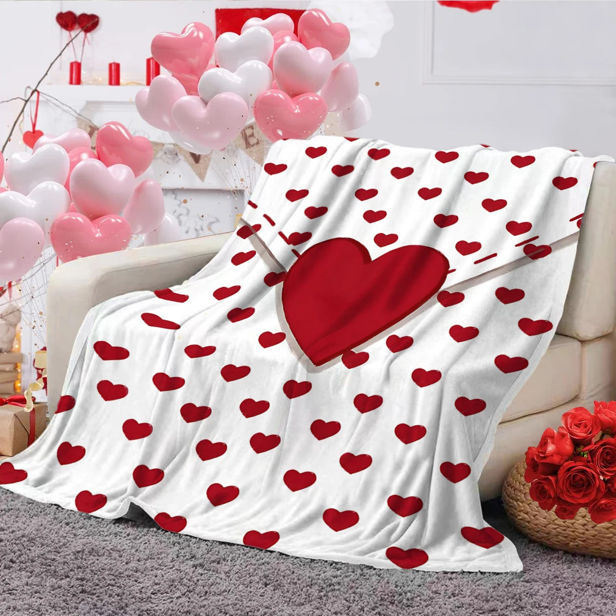 1pc Valentine's Day blanket, ultra soft and comfortable