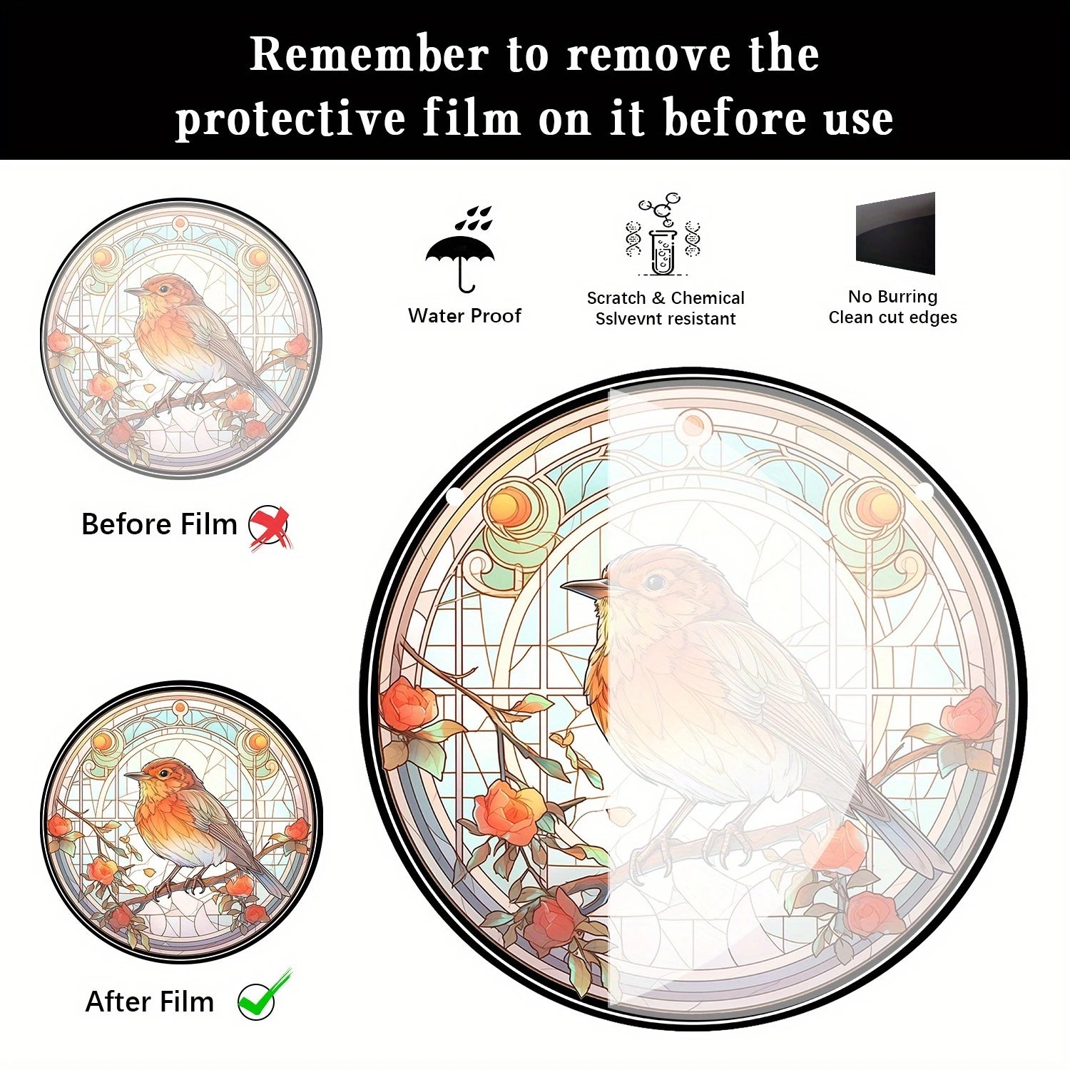 6in Round Acrylic Owl Solar Catcher