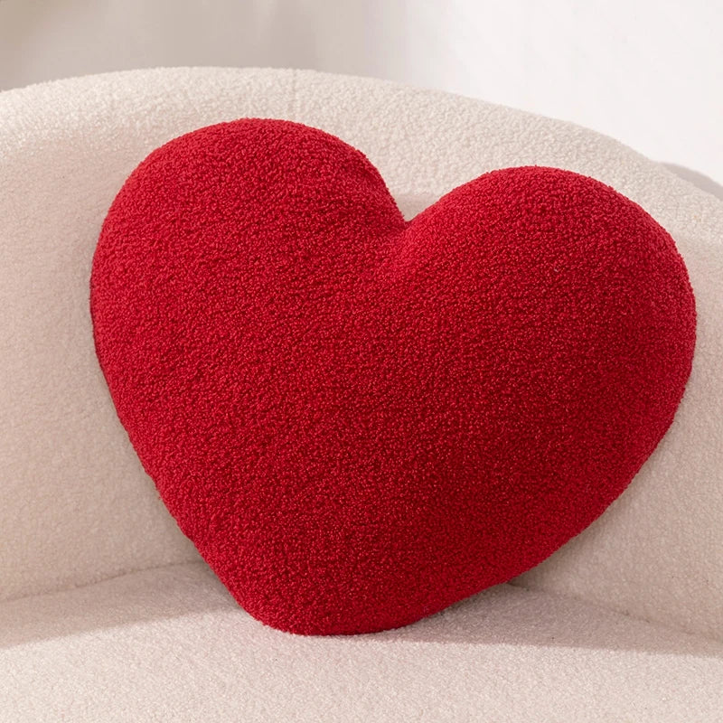 Red Love Heart Shape Pillow Cushion