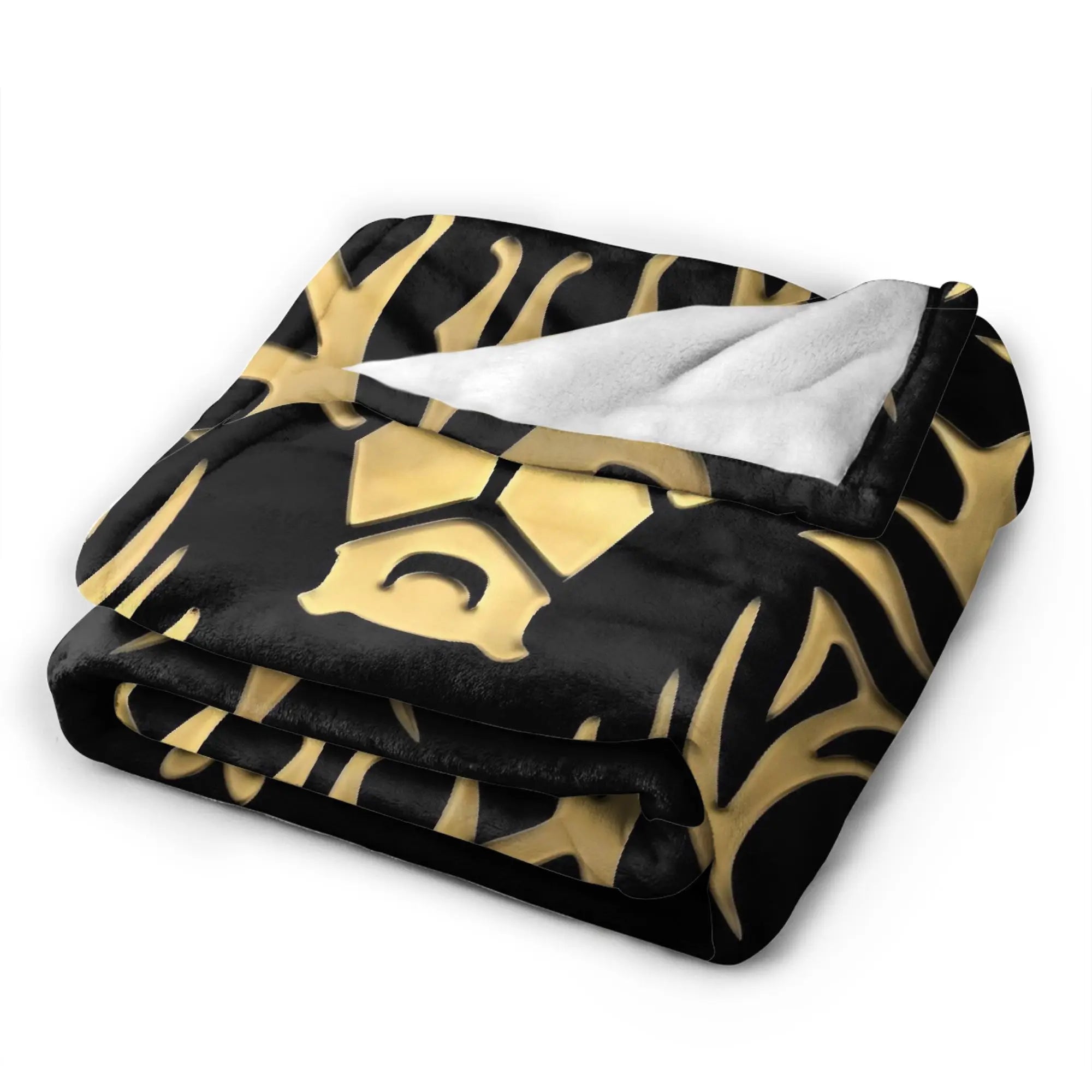 Golden Lion face Soft Throw Blanket (World of Warcraft Gamer)