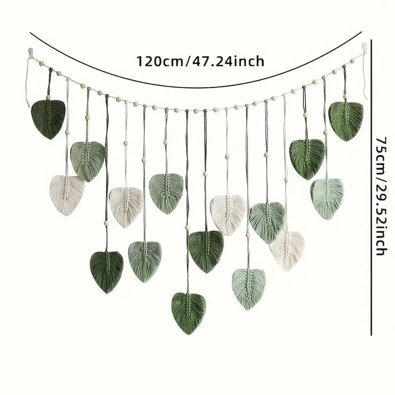 Bohemian Style Woven Leaf Wall Hanging