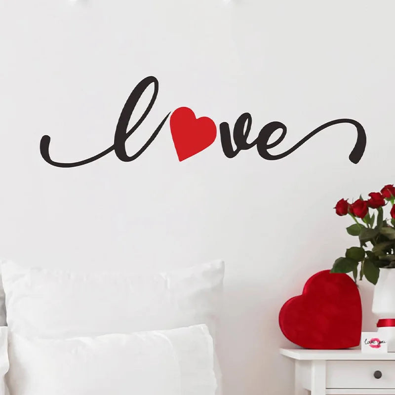 Red Heart LOVE Wall Sticker