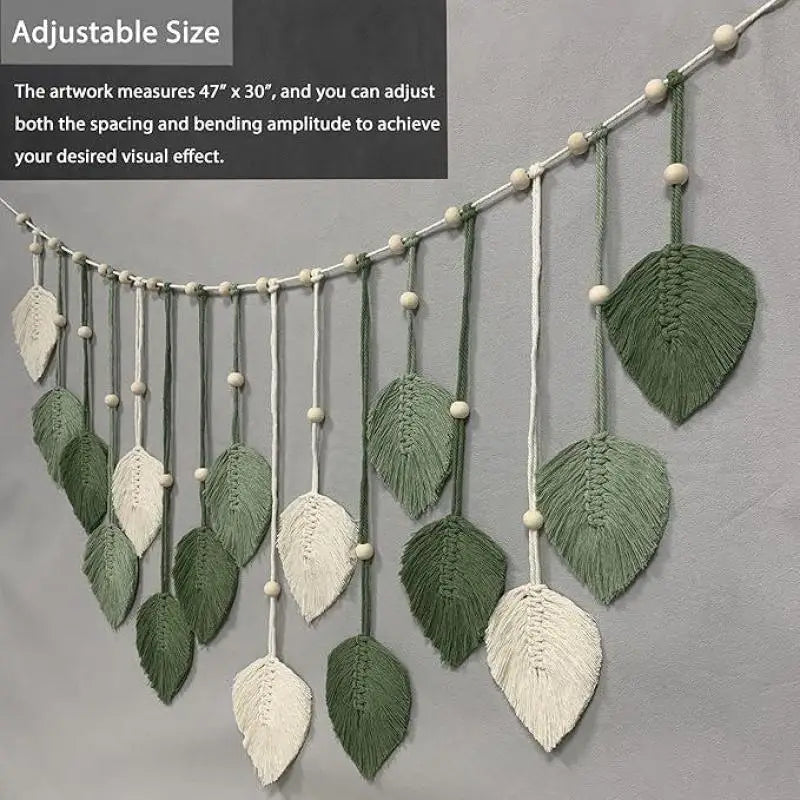 Bohemian Style Woven Leaf Wall Hanging