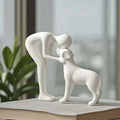 Art Pet companionship! human & pet figurine