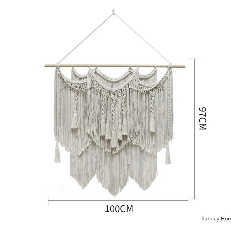 Large Macrame Tapestry Hand-woven Pendant Tassel
