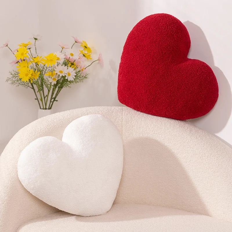 Red Love Heart Shape Pillow Cushion