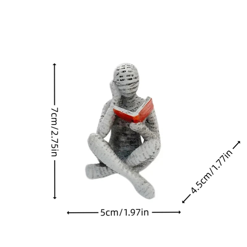 1Pc, Reading Paper -Thinker Statue Decoration