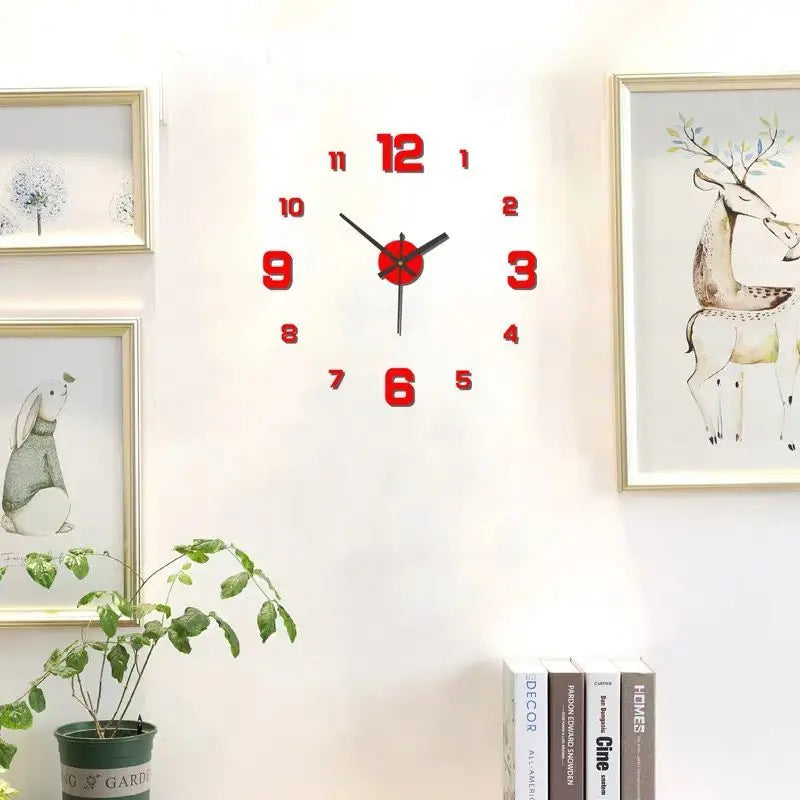 Frameless Wall Clock- Wall Decal