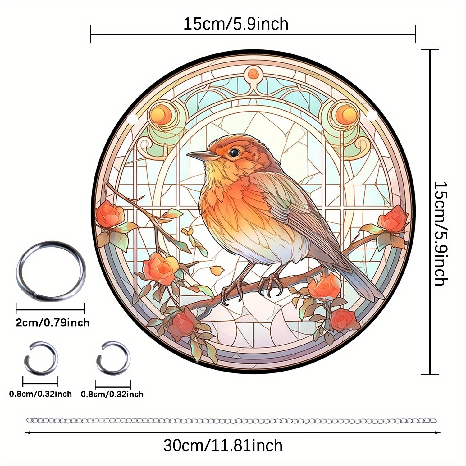 6in Round Acrylic Owl Solar Catcher