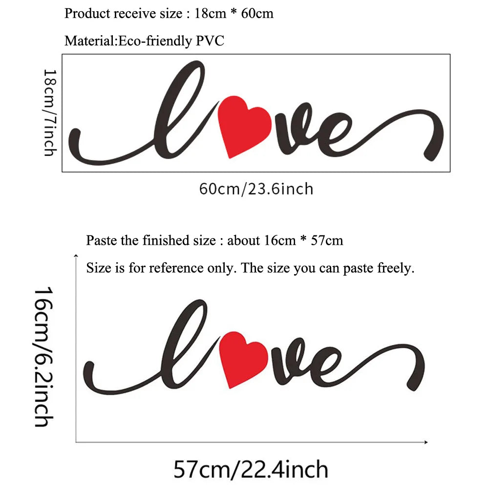 Red Heart LOVE Wall Sticker