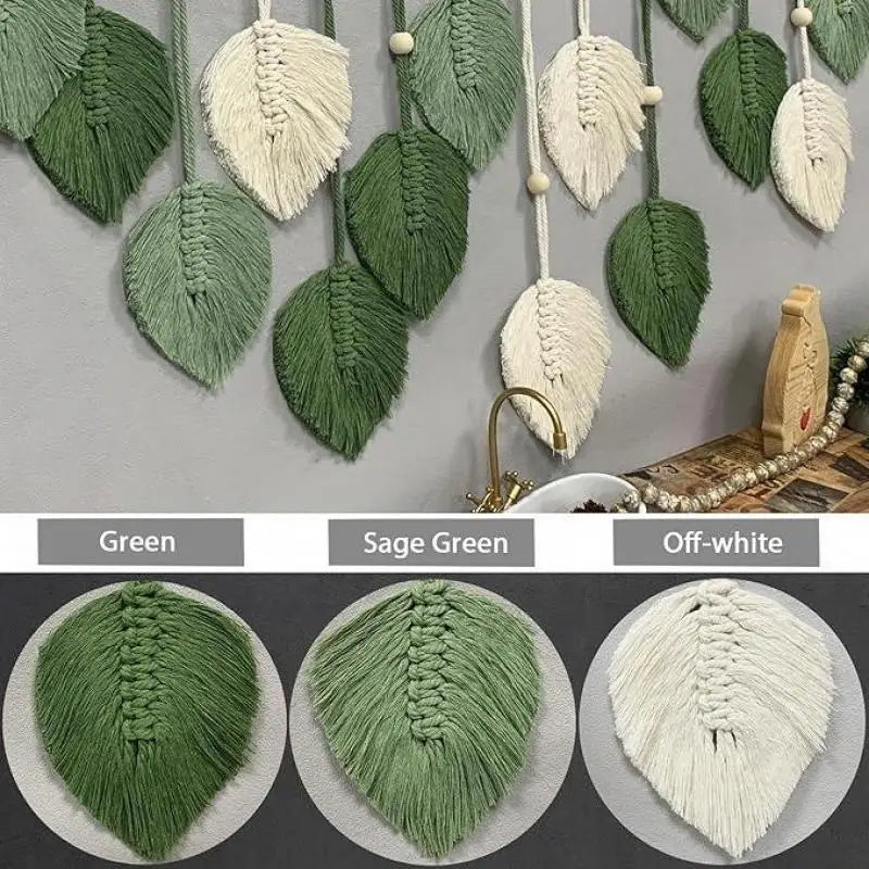 Bohemian Style Woven Leaf Wall Hanging