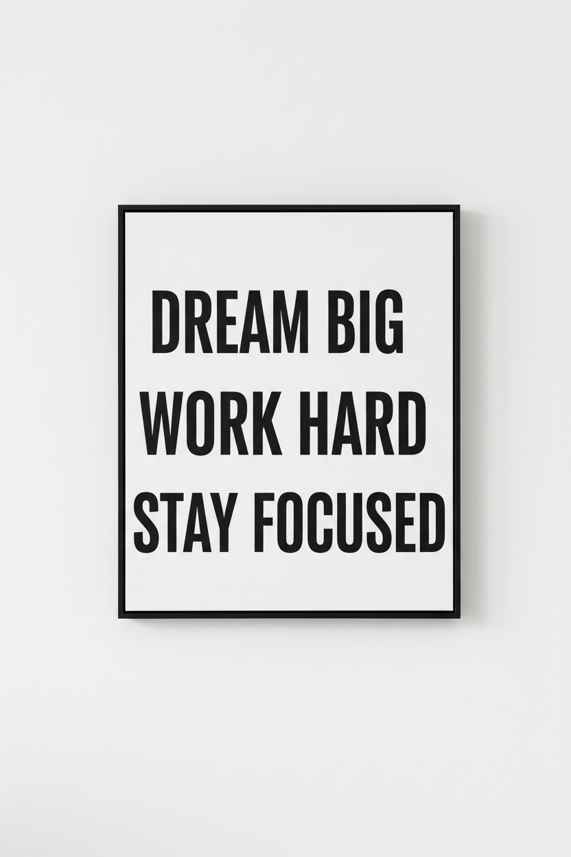 Dream Big Work Hard Stay Focused